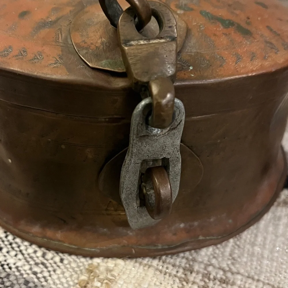 Antique Chapati Copper India Betel Box - Picture 17 of 17